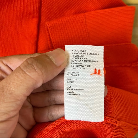 COS Orange Short Sleeve Cardigan - Picture 8 of 8